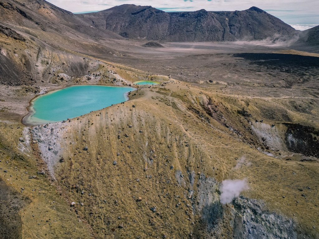 Randonnée des lacs émeraudes au Tongariro