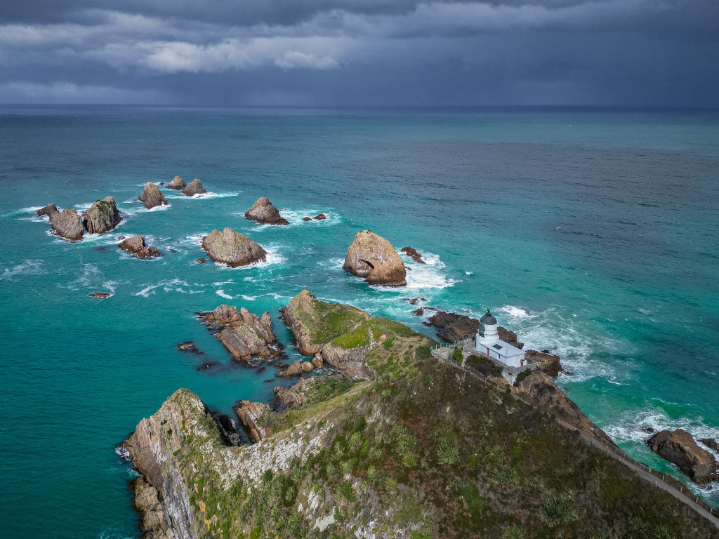 Itinéraire dans les Catlins en Nouvelle-Zélande : voir le Nugget Point Lighthouse