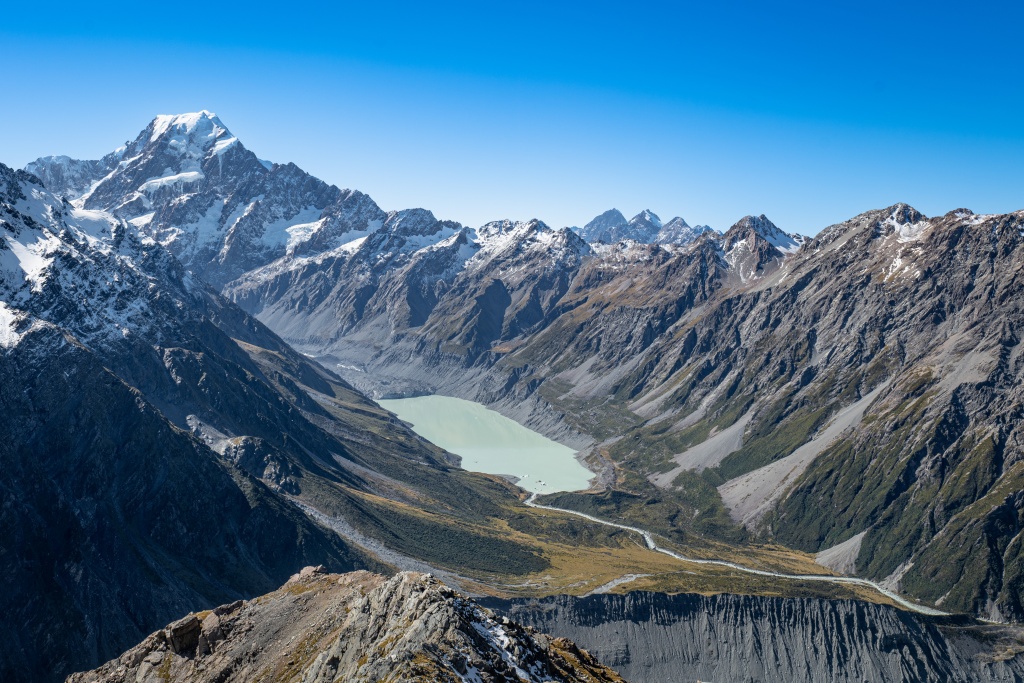 Randonnée Mueller Hut : randonnée au Mont Cook en Nouvelle-Zélande